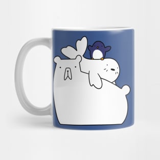 Polar Bear Harp Seal and Penguin Mug